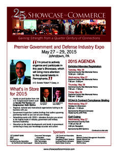 Showcase Commerce for Gaining Strength from a Quarter Century of Connections  Premier Government and Defense Industry Expo
