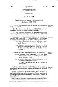 OPTOMETRISTS  No. 19 of 1967 An Ordinance to amend the Optometrists Ordinance[removed].