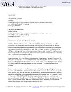 May 30, 2014 The Honorable Tom Udall Chairman Senate Appropriations Subcommittee on Financial Services and General Government SD – 184 Dirksen Senate Office Building Washington, DC 20510