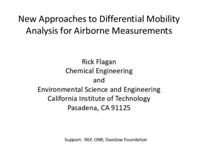 New Approaches to Differential Mobility Analysis for Airborne Measurements
