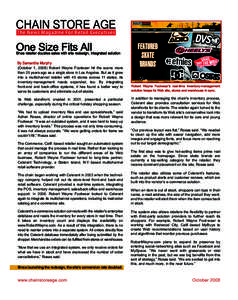 CHAIN STORE AGE The News Magazine For Retail Executives One Size Fits All