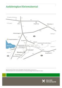 Anfahrtsplan Kleinwalsertal  Walser Privatbank AG | Walserstraße 61 | 6991 Riezlern | Österreich | Telefon +  | www.walserprivatbank.com | Firmensitz Hirschegg | Firmenbuch Fel