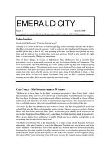 EMERALD CITY Issue 7 MarchAn occasional ‘zine produced by Cheryl Morgan and available from her at 