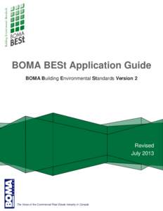 BOMA BESt Application Guide BOMA Building Environmental Standards Version 2 Revised July 2013