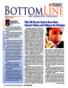 BottomLine CORPORATE VOICE Volume 2, Issue 1  George Glance