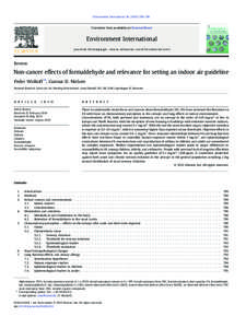 Non-cancer effects of formaldehyde and relevance for setting an indoor air guideline