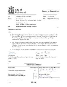 City of Richmond Report to Committee  To: