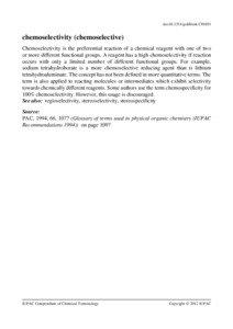 Stereoselectivity / Reagent / Chemistry / Chemical reactions / Chemoselectivity