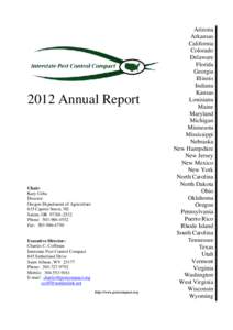 2012 Annual Report  Chair: Katy Coba Director Oregon Department of Agriculture