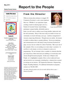 May 2011 Stanly County Center Inside This Issue  Report to the People