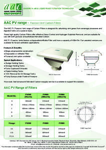 AAC PV range - Passive Vent Carbon Filters The AAC PV Passive Vent range of Carbon Filters is designed for adsorbing vent gases from sewerage processes and digestion tanks on a passive basis. These high quality Carbon Fi