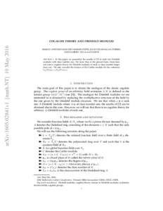 arXiv:1605.02841v1 [math.NT] 10 MayCOGALOIS THEORY AND DRINFELD MODULES ´ MARCO ANTONIO SANCHEZ–MIRAFUENTES, JULIO CESAR SALAS–TORRES,