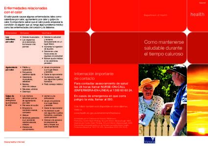 Spanish - Department of Health - Heatwave Brochure.indd