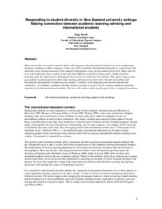 Educational psychology / Pedagogy / Philosophy of education / Student-centred learning / National Academic Advising Association / E-learning / Academic advising / Student engagement / Student affairs / Education / Critical pedagogy / Education theory