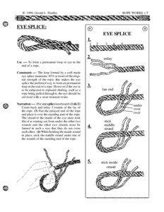 © 1999, Gerald L. Findley  EYE SPLICE: