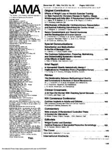 JAMA The Journal of the American Medical Association 112 Years of Continuous Publication EDITORIAL STAFF
