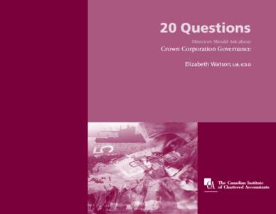20 Questions Directors Should Ask about Crown Corporation Governance Elizabeth Watson, LLB, ICD.D