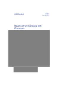 AASB Standard  Revenue from Contracts with Customers  AASB 15