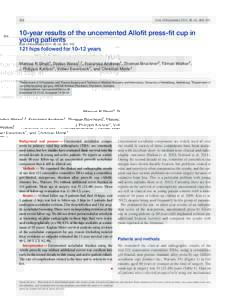 368  Acta Orthopaedica 2014; 85 (4): 368–[removed]year results of the uncemented Allofit press-fit cup in young patients