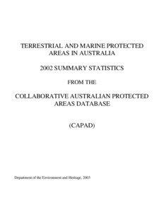 Terrestrial and Marine Protected Areas in Australia
