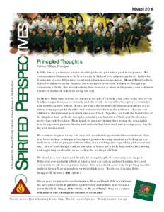A Newsletter for Blessed Trinity Catholic School Alumni & Stakeholders  SPIRITED PERSPEC ERSPECTIVES TIVES