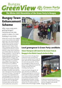 Bungay  GreenView The Winter 2015 Newsletter of the Green Party in Bungay  Bungay Town