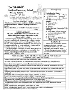 The “H0-NEWS” Na’alehu Elementary School Weekly Bulletin