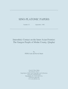 SINO-PLATONIC PAPERS Number 33