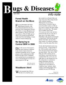 B  ugs & Diseases info note  April 2000