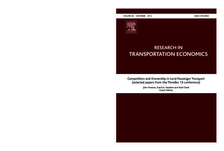 Bus transport / Bus rapid transit / Transport economics / Public transport / Rail transport / Transport / Sustainable transport / Transportation planning