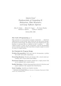 Object-oriented programming / Software design / Software development / Decomposition / Object-oriented design / Software development methodology / Algorithm / Postcondition / Subroutine / Software engineering / Computer programming / Computing