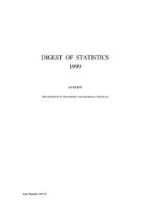 DIGEST OF STATISTICS 1999 AVSTATS DEPARTMENT OF TRANSPORT AND REGIONAL SERVICES
