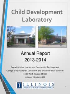 Child Development Laboratory Annual ReportDepartment of Human and Community Development