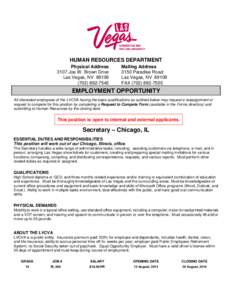 Las Vegas /  Nevada / Clark County /  Nevada / Nevada / Las Vegas Convention and Visitors Authority