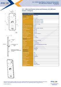 [removed]GHz, Dual Polarity, Vertical and Horizontal, 16.5 dBi Sector Antenna - 60 degrees SA5-6015-DP 4.9 – 6 GHz, Dual Polarity, Vertical and Horizontal, 16.5 dBi Sector Antenna - 60 degrees