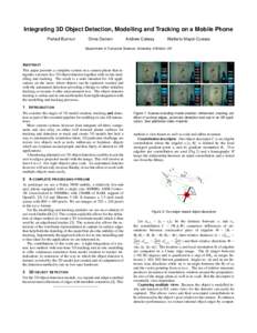 Integrating 3D Object Detection, Modelling and Tracking on a Mobile Phone Pished Bunnun Dima Damen  Andrew Calway
