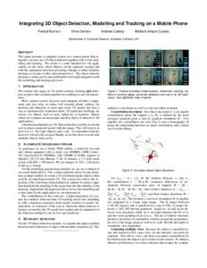 Vision / Optics / Video tracking / Feature / Wire-frame model / Computer vision / Imaging / Image processing