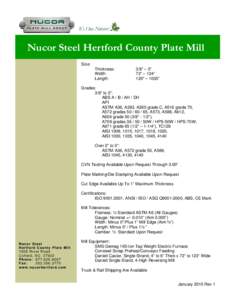 Microsoft Word - Nucor Hertford Plate Mill Info January 2010 Rev 1.doc