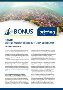 number 22  BONUS strategic research agenda 2011–2017, update 2014