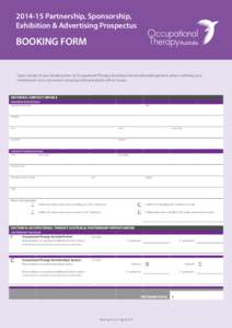 [removed]Partnership, Sponsorship, Exhibition & Advertising Prospectus OTA table style set definitions  SECTION HEADER