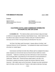 Environment of the United States / Politics of the United States / Energy / Offshore oil and gas in the United States / Offshore oil and gas in California / Energy in the United States / Petroleum in the United States / Steve Westly