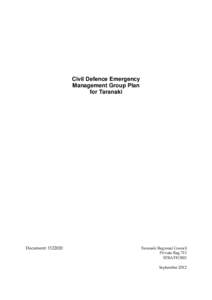 Civil Defence Emergency Management Group Plan for Taranaki Document: [removed]