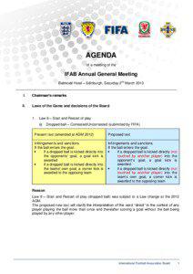 AGENDA of a meeting of the
