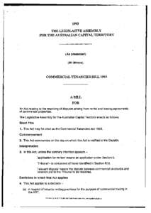 1993 THE LEGISLATIVE ASSEMBLY FOR THE AUSTRALIAN CAPITAL TERRITORY (As presented) (Mr Moore)