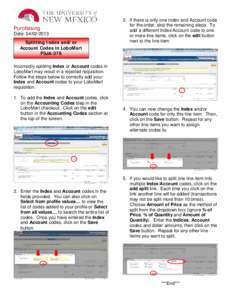 Purchasing Date: Splitting Index and/or Account Codes in LoboMart FSJA-076