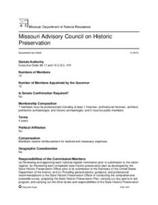 History of the United States / Advisory Council on Historic Preservation / Humanities / Historic preservation / National Register of Historic Places / State Historic Preservation Office