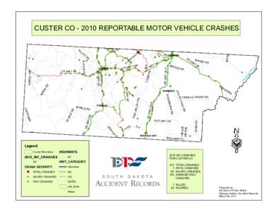 CUSTER CO[removed]REPORTABLE MOTOR VEHICLE CRASHES  BUFFALO GAP 160 AVE