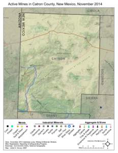 Active Mines in Catron County, New Mexico, November 2014 NEW MEXICO ARI ZO NA  CIBO LA
