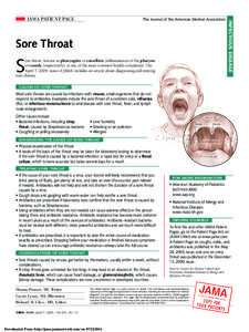The Journal of the American Medical Association  Sore Throat S