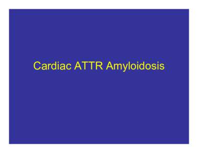 Definition of Amyloidosis